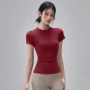 chemise de sport de plein air pour femmes, vêtements de yoga, t shirt de fitness, de course à séchage rapide, haut d'entraînement, vêtements de sport féminins, vêtements d'exercice