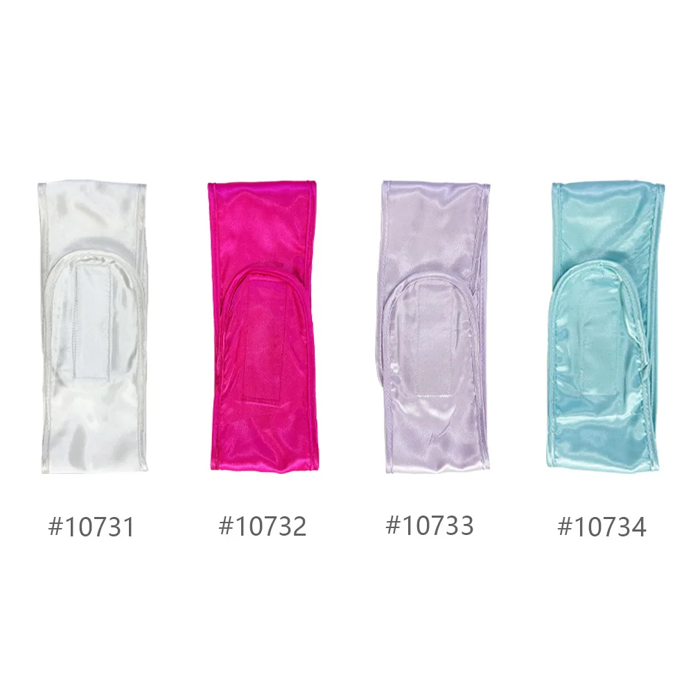 femmes soyeux satin réglable spa bandeau pour le visage bain maquillage bandeau pour cheveux bandeaux pour le lavage du visage éponge douce accessoires de cheveux