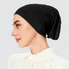 ramadan femmes musulmanes sous écharpe jersey extensible intérieur hijabs casquettes rondes avant sous hijab casquette islamique femme turban bonnet