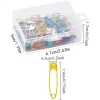 Épingles de sûreté en métal coloré, 120 pièces, avec boîte de rangement, petites épingles de sûreté pour vêtements, bricolage, épingles artisanales, accessoires de couture