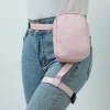 tendance élégant noir femmes taille jambe ceinture en cuir cool fille sac fanny pack pour randonnée en plein air moto Сумка muж...... jambe sac