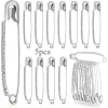 Épingles de sûreté en strass argenté, 5 pièces, Clips pour pull et châle, broches pour femmes, fournitures de fabrication de bijoux pour vêtements, chapeaux, châle