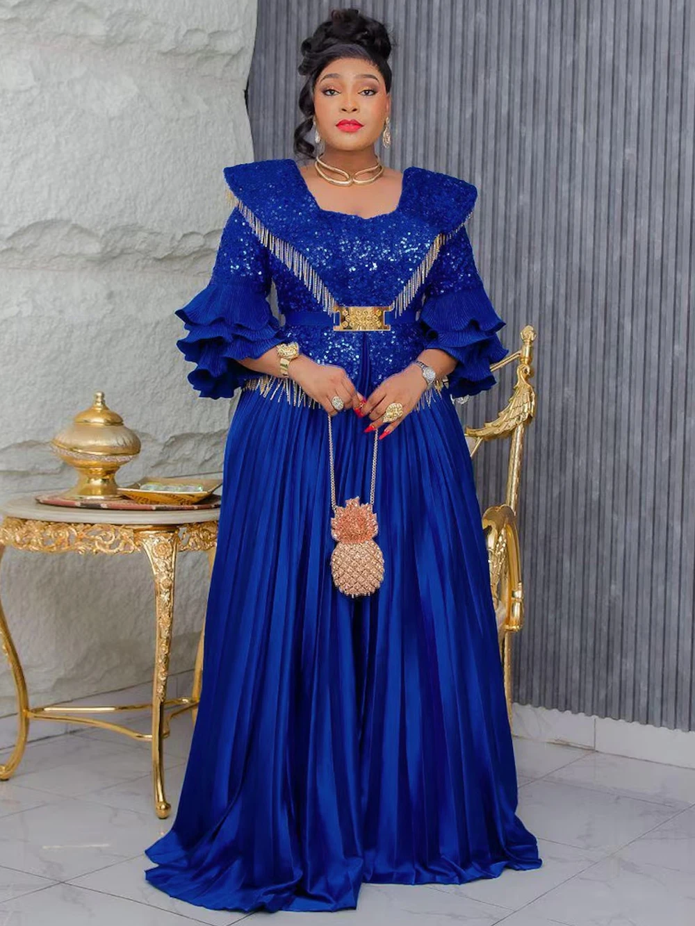 Robes de soirée africaines pour femmes, robe longue de luxe à paillettes, Ankara Dashiki, vêtements africains, grande taille, manches à volants, Maxi Robes Abaya Robes de soirée africaines pour femmes, robe longue de luxe à paillettes, Ankara Dashiki, vêtements africains, grande taille, manches à volants, Maxi Robes Abaya