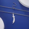eueavan islamique imam ali zulfiqar épée pendentif collier en acier inoxydable calligraphie arabe colliers musulmans bijoux religieux