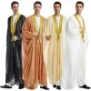 Hommes Kebaya ouvert musulman Kimono Abaya turquie arabe Islam Djellaba Homme Robe Musulmane Hombre Ramadan Abayas pour vêtements de prière