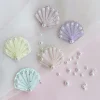 diy seashell hairclips, hairbows, crafts, zones edeco, chunky glitter, suede, rainbow glitter, pastel document rotterdam kle, 6 set, 30x22cm, nouveau