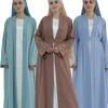 ramadan lune brodé abaya kimono damen dubaï luxe 2025 islam caftan musulman robe modeste kebaya caftan abayas pour les femmes