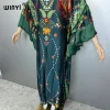 winyi élégant manches bouffantes (ed) robe de soirée abaya dubaï luxe femme ample imprimé caftan femme musulmane vêtements robe de plage