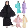 Robe Hijab à Capuche pour Enfants Musulmans, Vêtement de Prière, tiens imar, Jupe Abaya, Ensembles Couverture Complète, Vêtements Éducatifs pour Ramadan