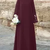 2025 zanzea élégant musulman abaya femmes à manches longues brodé robe florale islamique robe femme décontracté caftan dubaï hijab robes