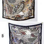 Écharpe imprimée double face en soie 90CM, écharpes de mûrier pour femmes, bijoux de luxe de styliste, bords à roulettes, Bandanas, sac, accessoires pour cheveux, Paisley