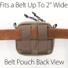 pochette de ceinture pour hommes et femmes, pochette edc à fermeture éclair ykk, sac de ceinture, sac de taille pour la randonnée, résistant à l'eau, toile cirée