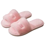 Élégant doux décontracté moelleux pantoufles chaud anti-dérapant femmes maison appartements semelle épaisse lettre maison coton chaussures étudiant