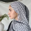 traditionnel arafat kuffiyeh palestinien noir et blanc arabe kafiya shemagh keffiyeh moyen orient écharpe enveloppement jacquard bandeau