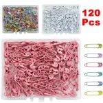 Petites Épingles de Sûreté Colorées en Métal avec Boîte de Rangement, pour Vêtements, Bricolage, Couture, Maison, 120 Pièces