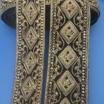 Ruban de dentelle brodé pour bricolage, accessoires vestisens, artisanat Jacquard, applique, 1 mètre