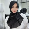 Couvre-tête Hijab pour filles musulmanes, pratique, instantané et facile, vêtements musulmans