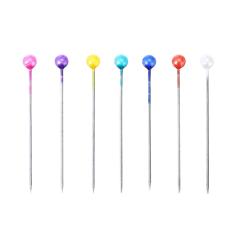 Épingles à coudre rondes, 800 pièces, mélange de couleurs, perle, tête ronde, fleuristes, bricolage, broche de positionnement, décoration de bouquet de mariage