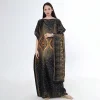 2025 été nouveau décontracté élégant rétro style bohème jupe longue malaisie robes amples musulman abaya automne robe d'été