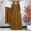 Abaya-Robe africaine élégante en coton pour femmes, vêtement islamique, taille renforcée, nouvelle collection