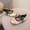 bébé filles ballerines 2025 nouveau automne enfant en bas âge chaussures décontractées avec nœud mignon semelle souple style coréen princesse filles fête appartements ins