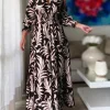 Robe longue style bohème pour femmes musulmanes, abaya indienne, chemise imprimée, Dubaï, Islam, Kaftan de soirée, tenue éducative, 2024