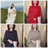 chaud gland tricoté à capuche châle enveloppement grandes écharpes femmes cape écharpe accessoires crochet haut capes de soirée femme/femmes