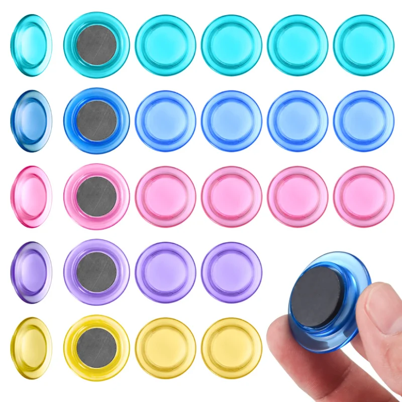 Aimants de tableau blanc, tableau d’affichage rond, aimants de réfrigérateur de planification, boutons magnétiques recouverts de plastique, aimants pour l’école et le bureau Aimants de tableau blanc, tableau d’affichage rond, aimants de réfrigérateur de planification, boutons magnétiques recouverts de plastique, aimants pour l’école et le bureau