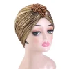 turban indien pour femmes musulmanes, bonnet hijab perlé brillant, bonnet chimio contre le cancer, perte de cheveux, écharpe de sauna, bonnets à la mode, nouveau
