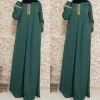 abayas imprimé style ethnique musulman, grande taille, robes de dubaï pour femmes 4xl 5xl, manches longues, ample, décontractée, mode ramadan