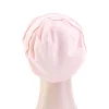 bonnet en coton pour femme, bonnet chimio, turban double couche, doublure en satin doux, hijab froissé, casquettes intérieures hijab