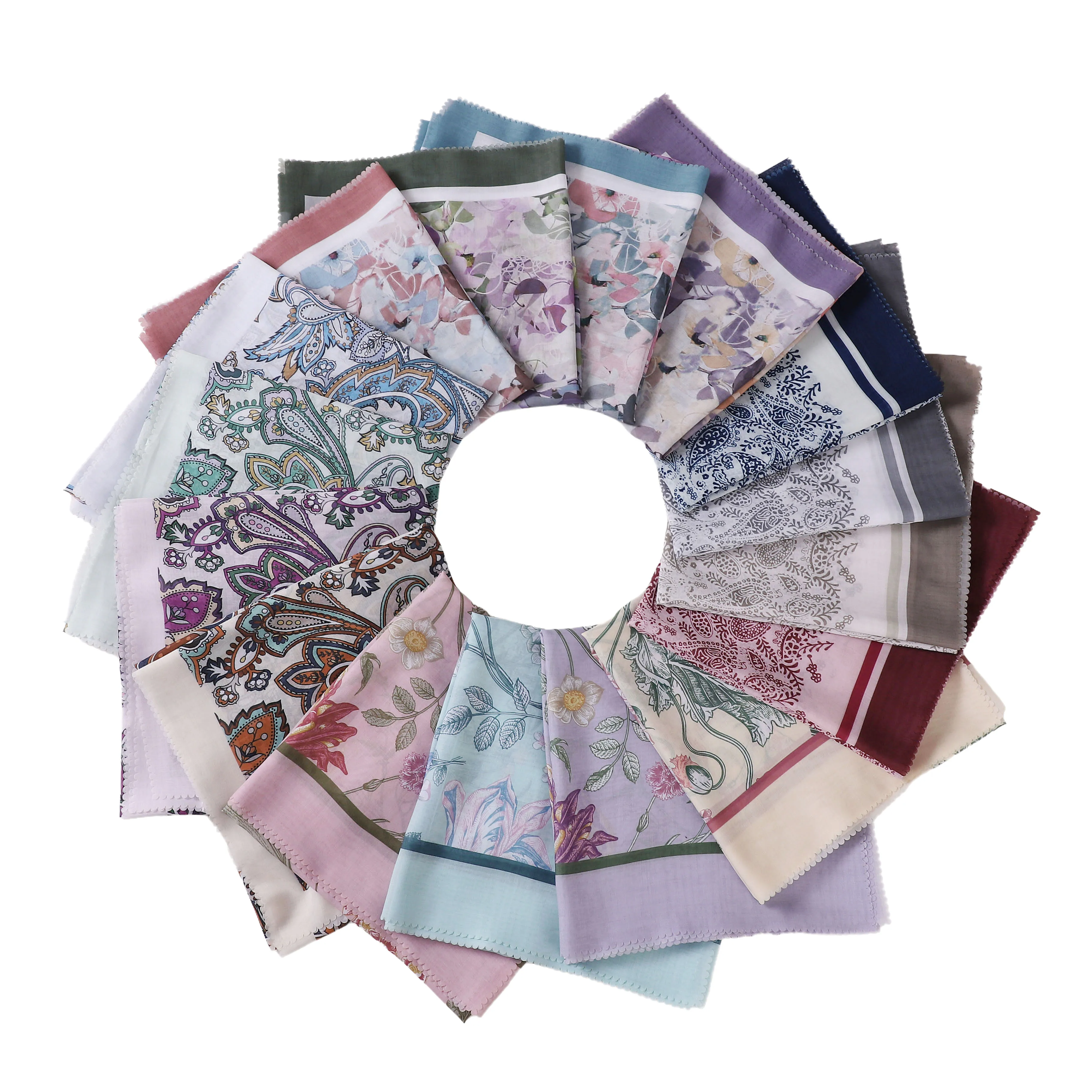 Écharpe en coton de qualité supérieure pour femme, hijab imprimé carré, turban musulman, design floral, doux, Tyys Bawal, tudung malaisien