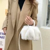 sacs à main de luxe pour femmes, tendance d'hiver, fourre tout moelleux, poignée de transport tissée, petits mini sacs à bandoulière