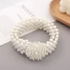 ceinture de taille rétro en perles scintillantes pour femmes, large ceinture élastique en strass, longue chaîne, ceinture de fête