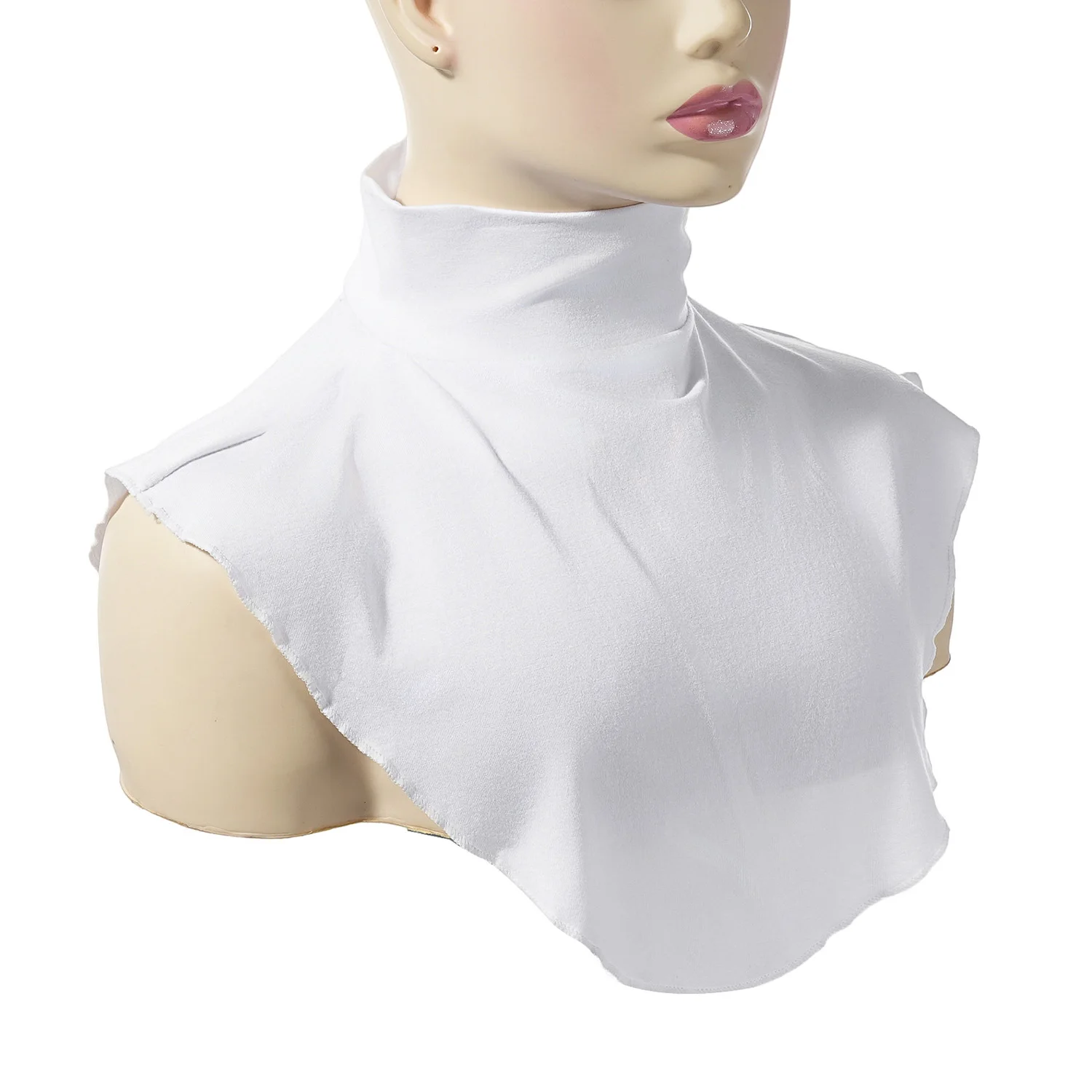faux col en modal pour femmes musulmanes, extensions de hijab islamique, col roulé, couverture de cou haut, demi haut plus chaud, écharpe hijab, enveloppe courte