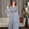 Luxe arabe musulman femmes diamants Abaya Maxi robe turquie dubaï mariée soirée de mariage Jalabiya Caftan robe marocaine caftan