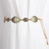 ceinture à chaîne en métal pour femmes, cowgirl, pays occidental, ceinture concho réglable pour pulls, robes, jeans