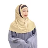 turban hijab musulman avec chambre à air pour femme, sous Écharpe, chapeau, amira, tête ronde, prière islamique, côtelé, prêt à l'emploi, tiens imar, 2 pièces