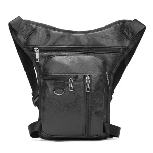 Sac de jambe tombante en cuir Pu, ceinture de hanche de cuisse, sacs de taille de jambe, voyage Tour équitation moto, sac banane pour hommes et femmes, sac de poitrine de loisirs