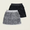 bébé filles paillettes polyvalent jupe courte printemps automne enfants léger luxe à la mode a ligne demi jupe jupe pour enfants fille