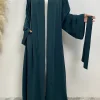 chog omenramadan simple open abaya pour femmes, dubaï, turquie, kaftan musulman pour femmes, kimono, robe modeste, caftan marocain, vêtements islamiques