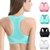 Soutien-gorge de sport respirant pour femmes, absorbe la sueur, résistant aux chocs, rembourré, pour gymnastique, course à pied, Fitness, Double couche, sans couture, Yoga, sous-vêtements