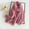 châles et enveloppes en coton de couleur unie rouge, écharpe hijab musulmane en jersey de qualité supérieure pour femmes, foulard de tête islamique, hijabs enveloppants