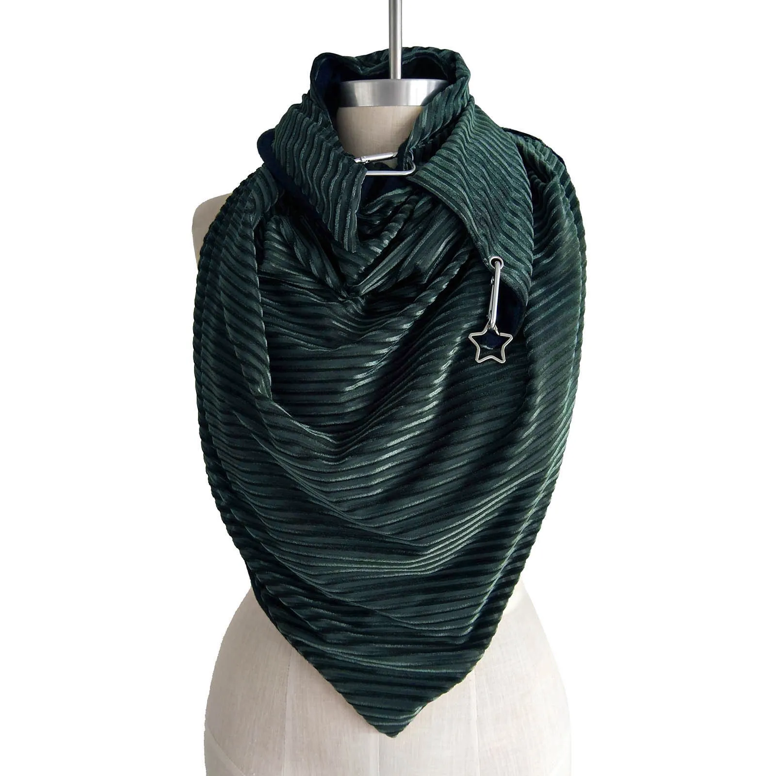 Écharpe rétro monochrome pour femme, châle féminin polyvalent, chaînes chaudes, streetwear extérieur, garder au chaud, mode automne et hiver