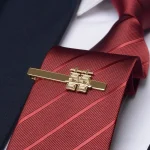 Boutons de manchette Double bonheur, mot heureux, alliage de bénédiction, pince à cravate de mariage chinois, bouton traditionnel rouge pour manches de marié