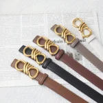 Ceinture portefeuille en cuir pour femme – Design tressé, style bohème unique, cuir de veau véritable pour robes et jeans
