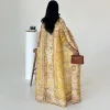 kwtx femmes mode abaya vintage imprimé cardigan conception ample grande taille élégante femme luxe robe printemps automne modèle