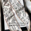 foulard en ruban imprimé pour cheveux pour femmes, sac à cravate, foulard slim en soie, bandes florales, nouvelle collection 2024