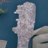 topqueen élégant ceinture de mariée perle perlée fleur applique accessoires ceinture de mariage ceinture de luxe robe taille décoration s484