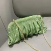 pochettes de soirée en biscuits brillants pour femmes, sacs à main à pince en cristal, sacs à main de créateurs élégants, nouveaux plis, fête de mariage